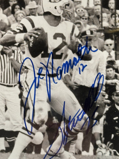 1969 Super Bowl Jets Team Signed 16x20 Framed Photo 25 Auto Joe Namath Steiner