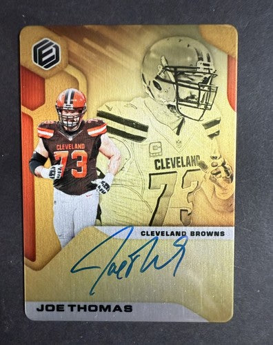 2019 Panini Elements Steel #SS-JT Joe Thomas Mint Auto /50 Cleveland Browns