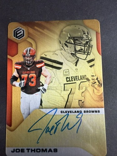 2019 Panini Elements Steel #SS-JT Joe Thomas Mint Auto /50 Cleveland Browns