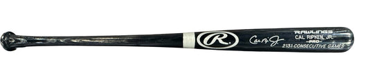 Cal Ripken Jr Signed Orioles Rawlings Pro Bat 2131 Games Mint Auto JSA COA