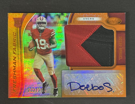 2019 Panini Certified Deebo Samuel RPA Freshman Fabric Rookie Auto Patch /299 Rc