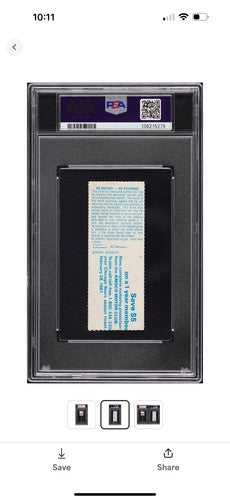 1986 Chicago Bears Ticket Stub Walter Payton Rushes 100 TD 15,000 Yds Psa 1.5