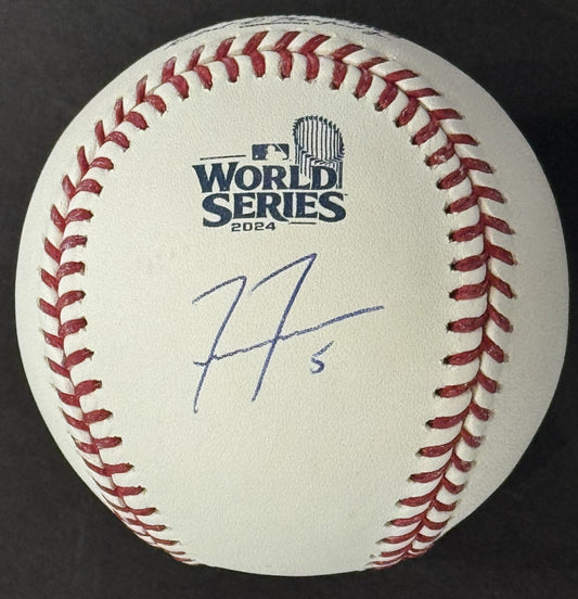 Freddie Freeman Signed Official 2024 WS Logo Baseball Dodgers MVP Auto MLB COA