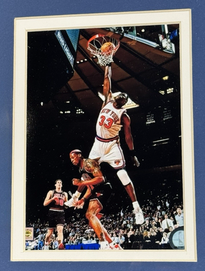 Patrick Ewing Signed Framed Knicks White Swingman Jersey HOF 08 Auto Steiner COA