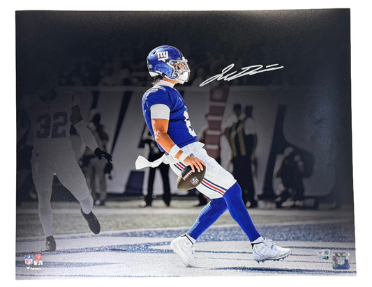 Jaxson Dart Signed 16x20 Framed Photo NY Giants 1st Career TD Auto Fanatics COA