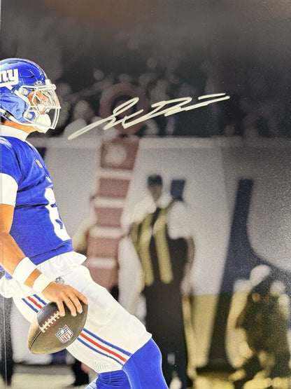Jaxson Dart Signed 16x20 Framed Photo NY Giants 1st Career TD Auto Fanatics COA