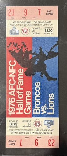 1976 Bill Belichick Pro Debut FULL TICKET 7/24/76 NFL Hall of Fame Game PSA 8