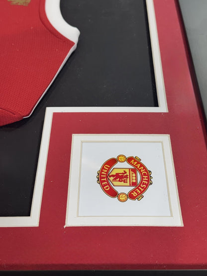 Cristiano Ronaldo #7 Signed Adidas Man United Jersey Framed Matted Auto BAS COA