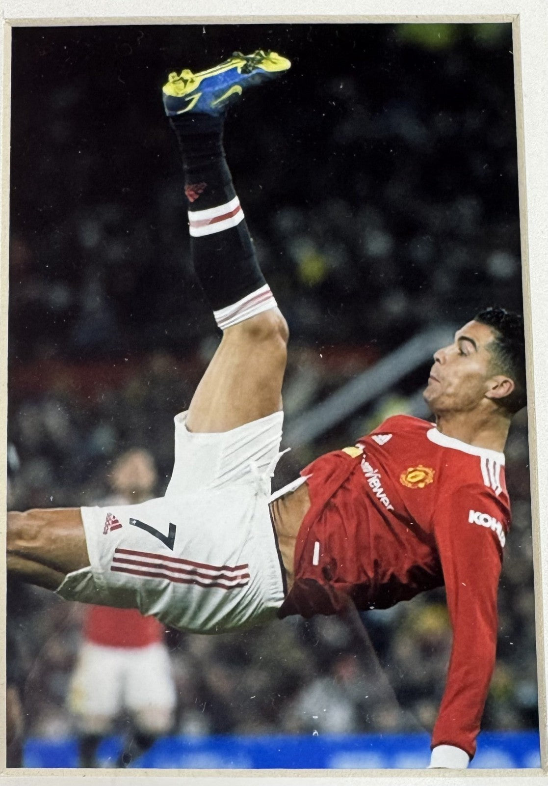 Cristiano Ronaldo #7 Signed Adidas Man United Jersey Framed Matted Auto BAS COA