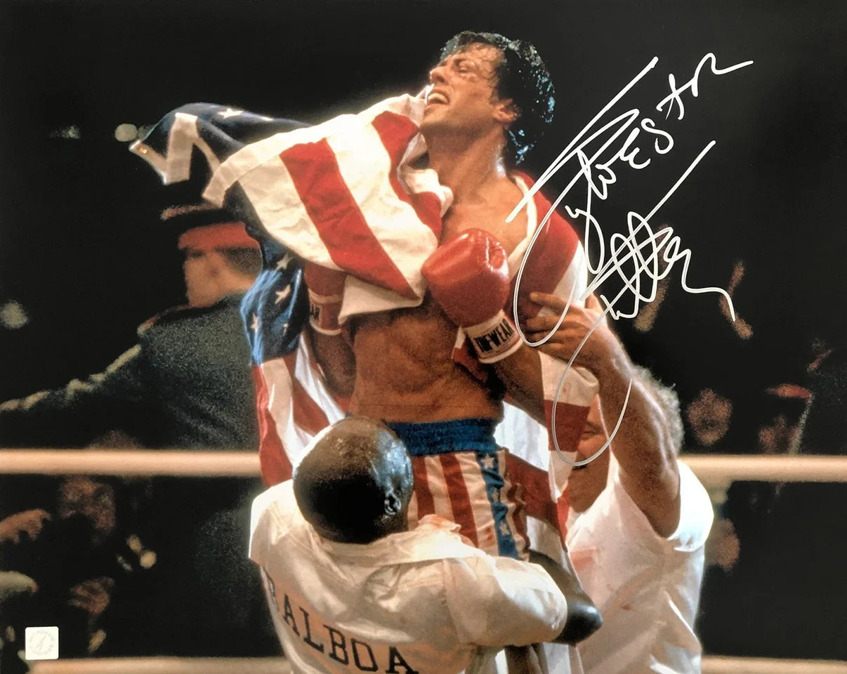 Sylvester Stallone Signed 16x20 Framed Matted Photo Rocky 4 Victory Auto ASI COA