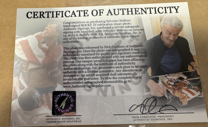 Sylvester Stallone Signed 16x20 Framed Matted Photo Rocky 4 Victory Auto ASI COA