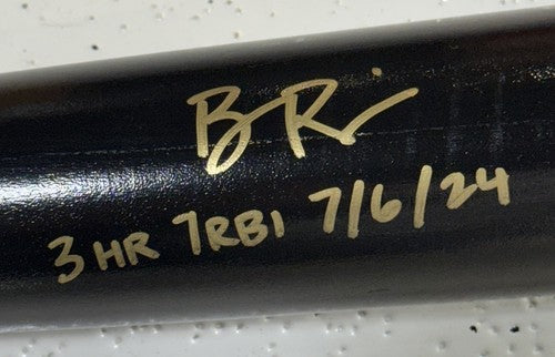 Ben Rice Signed Louisville Slugger Game Model Bat Yankees 3 Hr 7rbi Auto Steiner