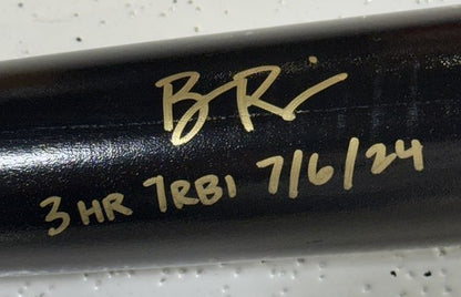 Ben Rice Signed Louisville Slugger Game Model Bat Yankees 3 Hr 7rbi Auto Steiner