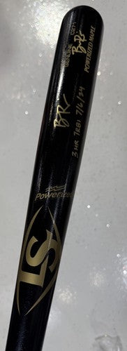 Ben Rice Signed Louisville Slugger Game Model Bat Yankees 3 Hr 7rbi Auto Steiner