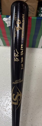 Ben Rice Signed Louisville Slugger Game Model Bat Yankees 3 Hr 7rbi Auto Steiner