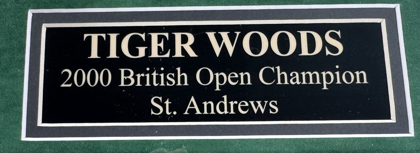 Tiger Woods Signed 20x24 2000 British Open St Andrews Framed Photo In Suede UDA