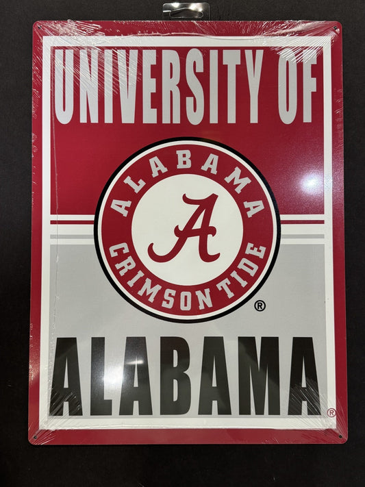 University of Alabama 12x16 Evergreen Metal Sign Sealed Licensed Made in USA