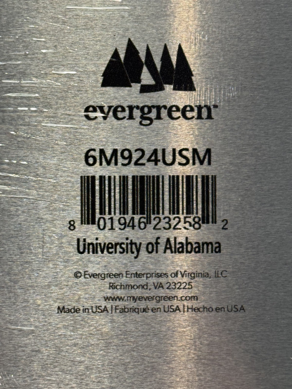 University of Alabama 12x16 Evergreen Metal Sign Sealed Licensed Made in USA