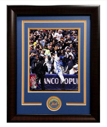 David Wright Signed 11x14 Framed Diving Catch Photo New York Mets Auto BAS COA