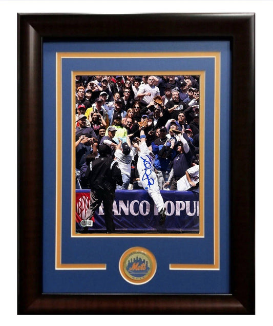 David Wright Signed 11x14 Framed Diving Catch Photo New York Mets Auto BAS COA