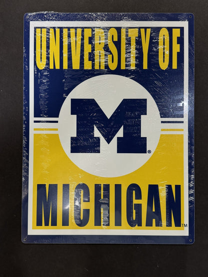 University Of Michigan 12x16 Evergreen Metal Sign Sealed Licensed Made in USA