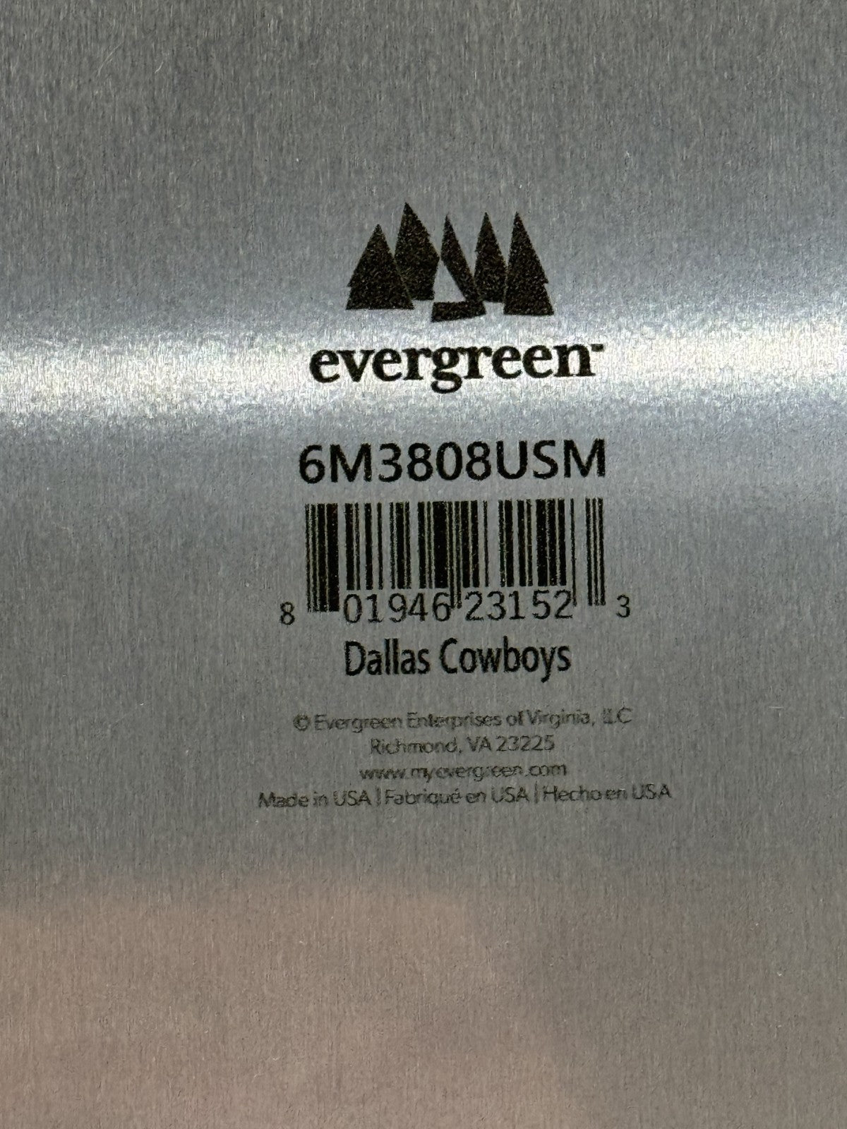 Dallas Cowboys 12x16 Evergreen Metal Sign Sealed NFL Licensed Made in USA