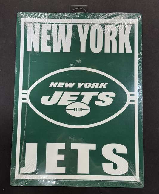 New York Jets 12x16 Evergreen Metal Sign Sealed NFL Licensed Made in USA