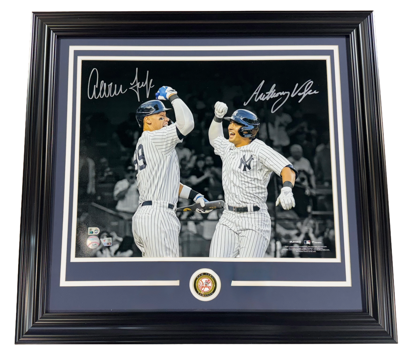 Aaron Judge & Anthony Volpe Yankees Signed 16x20 Photo Framed Auto Fanatics COA