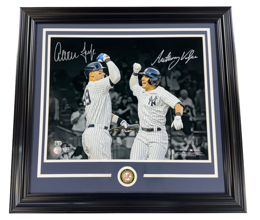 Aaron Judge & Anthony Volpe Yankees Signed 16x20 Photo Framed Auto Fanatics COA