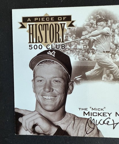1999 Upper Deck Mickey Mantle A Piece of History 500 Game Used Bat HOF The Mick