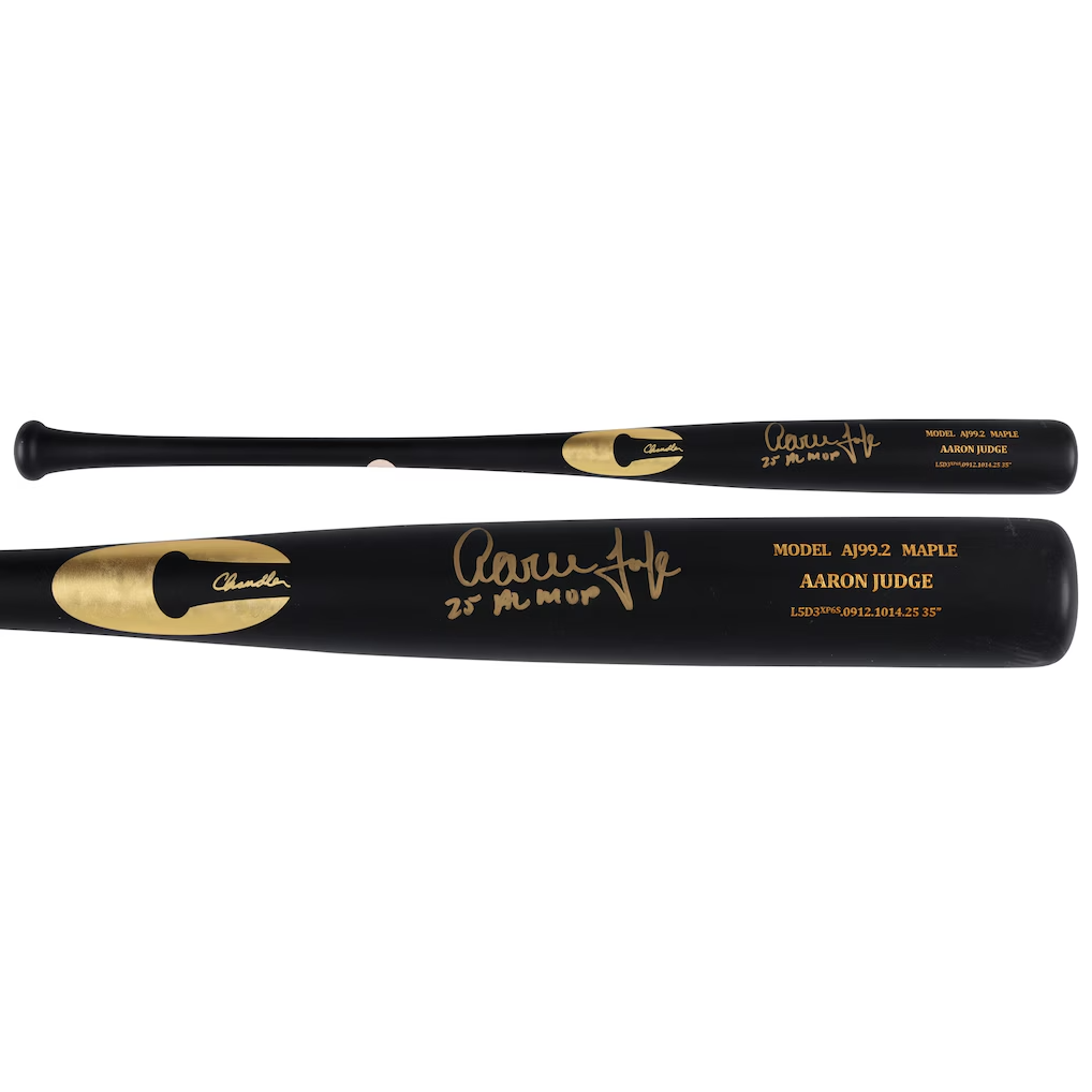 Aaron Judge Yankees Signed Chandler Game Model Bat  25 AL MVP Auto Fanatics COA