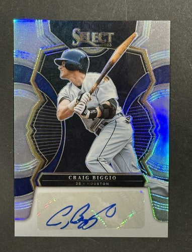 Craig Biggio 2023 Select Signatures Refractor Auto S-CB Houston Astros /49 HOF