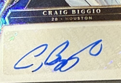 Craig Biggio 2023 Select Signatures Refractor Auto S-CB Houston Astros /49 HOF