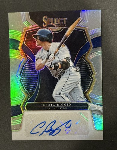Craig Biggio 2023 Select Signatures Refractor Auto S-CB Houston Astros /49 HOF