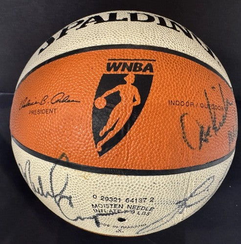 LA Sparks 2001 Team Signed Champion WNBA Basketball Lisa Leslie Auto W/Photo Coa