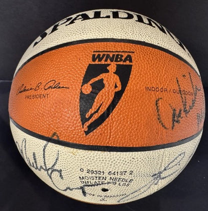 LA Sparks 2001 Team Signed Champion WNBA Basketball Lisa Leslie Auto W/Photo Coa