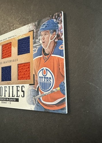 2015-16 Connor McDavid Rookie Upper Deck Portfolio Profiles 6 Jersey Patch Rc