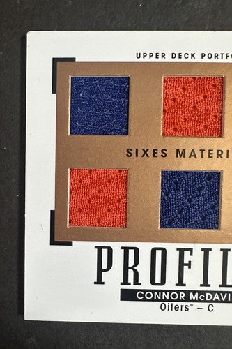 2015-16 Connor McDavid Rookie Upper Deck Portfolio Profiles 6 Jersey Patch Rc