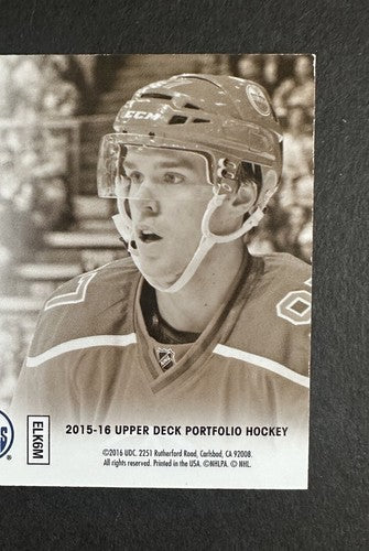 2015-16 Connor McDavid Rookie Upper Deck Portfolio Profiles 6 Jersey Patch Rc