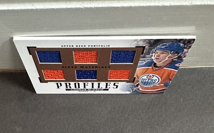 2015-16 Connor McDavid Rookie Upper Deck Portfolio Profiles 6 Jersey Patch Rc