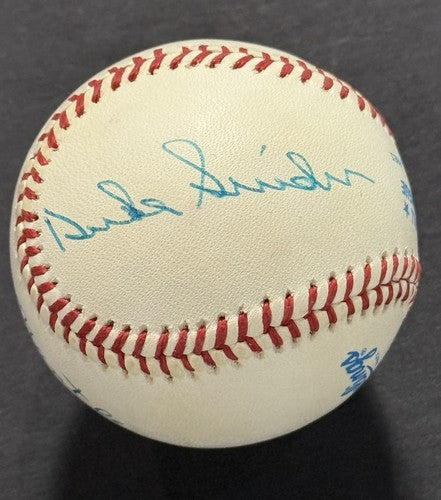 MICKEY MANTLE WILLIE MAYS DUKE SNIDER Signed Official A.L Baseball Auto JSA LOA
