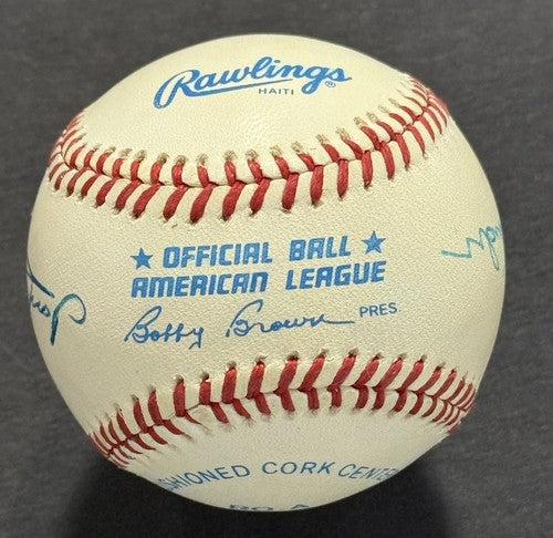 MICKEY MANTLE WILLIE MAYS DUKE SNIDER Signed Official A.L Baseball Auto JSA LOA