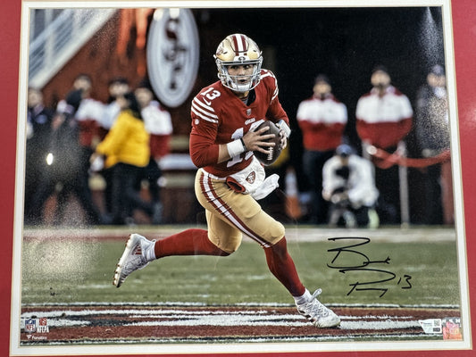 Brock Purdy Signed 16x20 Framed Photo w/ Plaque SF 49ers Autograph Fanatics COA