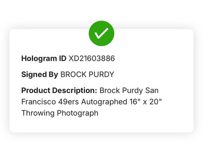 Brock Purdy Signed 16x20 Framed Photo w/ Plaque SF 49ers Autograph Fanatics COA
