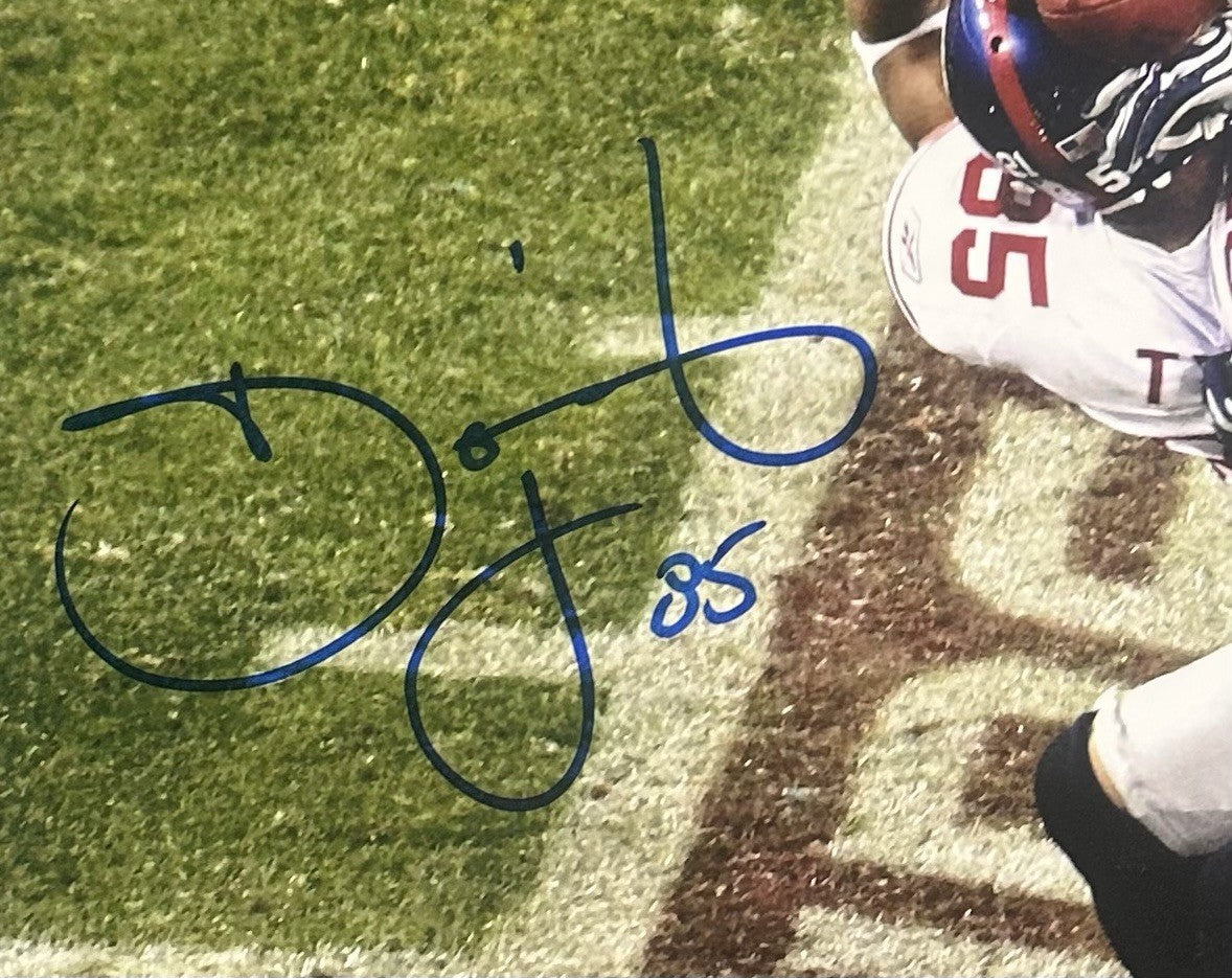 David Tyree Rodney Harrison Signed 11x14 Framed Photo Giants SB Catch Auto BAS