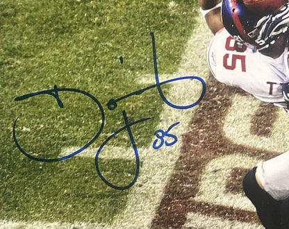 David Tyree Rodney Harrison Signed 11x14 Framed Photo Giants SB Catch Auto BAS
