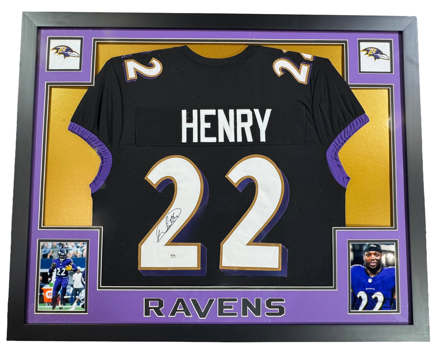 Derrick Henry Signed Jersey #22 Baltimore Ravens Mint Auto PSA COA