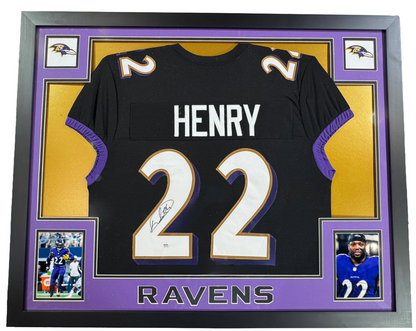 Derrick Henry Signed Jersey #22 Baltimore Ravens Mint Auto PSA COA