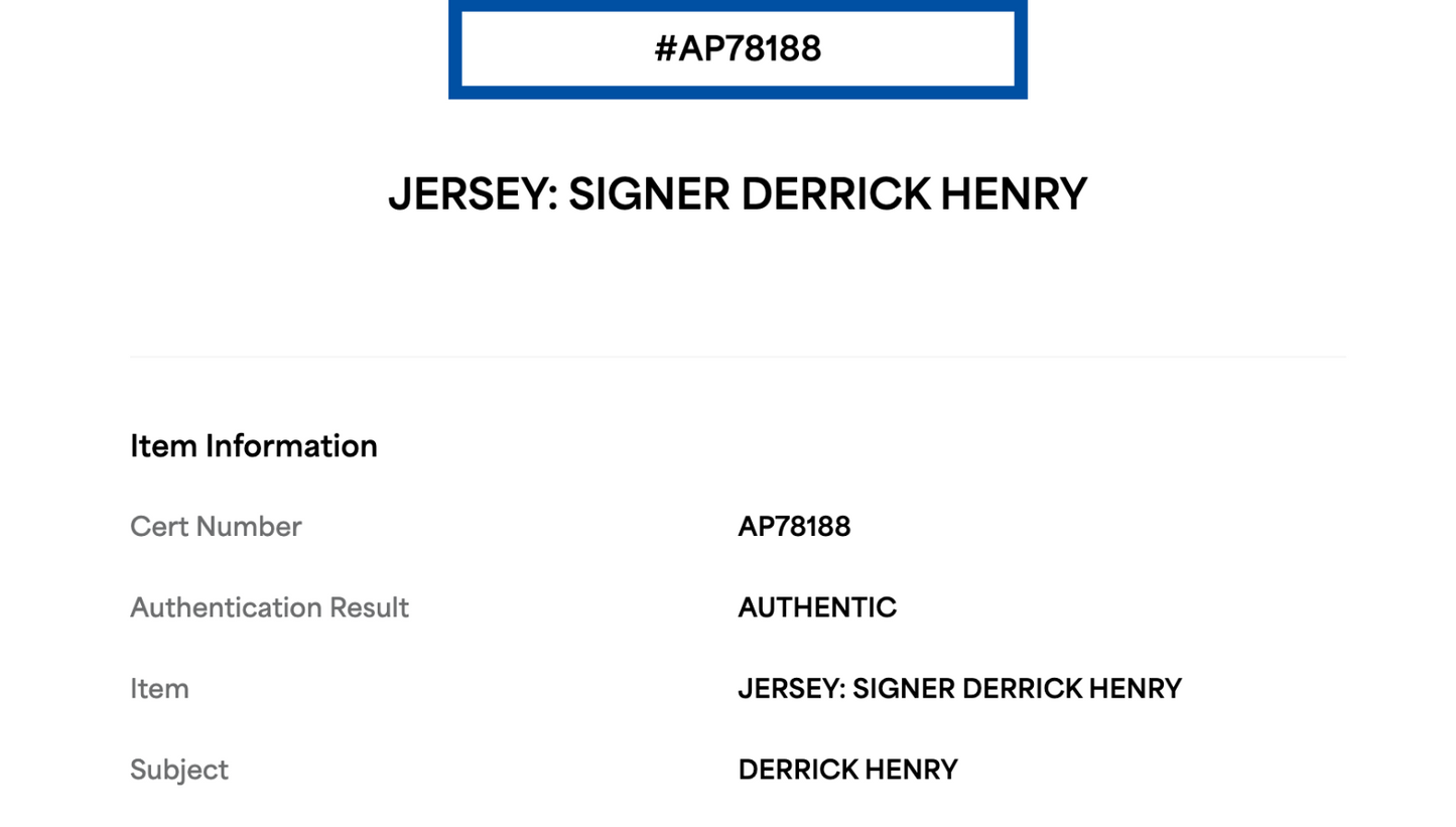 Derrick Henry Signed Jersey #22 Baltimore Ravens Mint Auto PSA COA