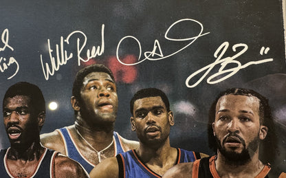 Ny Knicks Legends Framed 3D Photo Jalen Brunson Carmelo Ewing Facsimile Auto